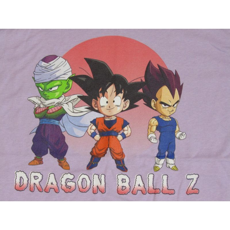 Dragon Ball Z Chibi Character Group Purple Rose Graphic Tee, 2 of 3