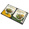 WeChef 5 Pack Menu Covers 8.5 x 11" 4 Views Faux Leather Cafe Restaurant Bars Black - 2 of 4