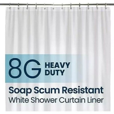 LiBa Premium 8G PEVA Bathroom Shower Curtain Liner - Waterproof, Non-Toxic, Thick Plastic with Rustproof Grommets