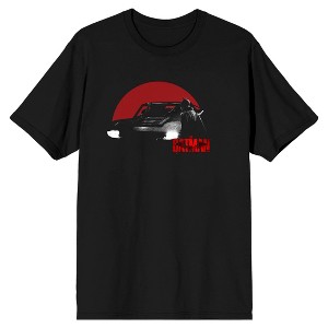 The Batman Title Logo and Batmobile Men's Black Graphic Tee - 1 of 2