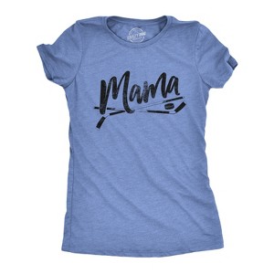 Womens Hockey Mama Tshirt Cute Pee Wee Sports Mom Tee - Crazy Dog Women's T Shirt - 1 of 4