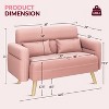 Yaheetech 46inch Fabric Loveseat Sofa with Lumbar Pillow for Office, Bedroom - 3 of 4