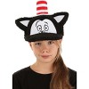 HalloweenCostumes.com One Size Fits Most   Dr. Seuss Cat in the Hat Costume Fuzzy Snapback Hat, Black/Red/White - 3 of 4