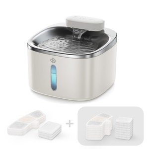 Oneisall PW04 Extended (11 Filters) Wireless Cat Fountain: 3.5L Stainless Steel, Battery Operated, Cordless, Rechargeable Pet Water Dispenser - 1 of 4
