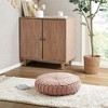 Vynxaria 22" Poly Chenille Round Floor Pillow Cushion - Cozy Comfort with Feminine Flair - 2 of 4