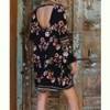 Women's Floral Double Ruffle Sleeve Open Back Dress - ANGIE - 3 of 3