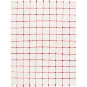 Montauk MTK322 Hand Woven Indoor Area Rug - Ivory/Red - 8'x10'- Safavieh - 1 of 4