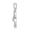Black Bow Jewelry .05 Carat Diamond Open Heart Pendant in Sterling Silver - 2 of 4