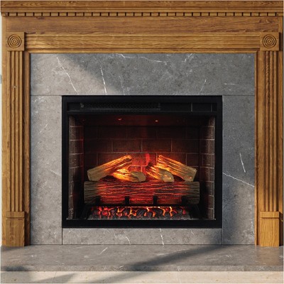 Modern Ember Uptown 28 Inch Electric Fireplace Insert, Works with Alexa/Google