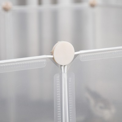 Clear Plastic Pet Playpen with Multi-Angle Connectors