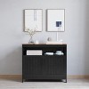 Merrick Lane Buffet and Sideboard with Storage Cabinet and Upper Shelf - 2 of 4