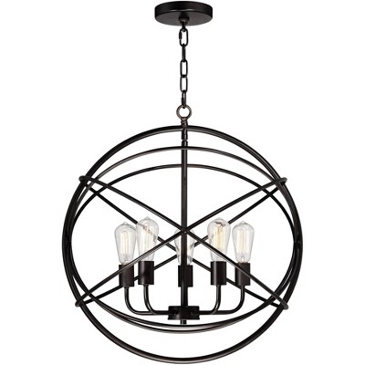Ellery Bronze Orb 5-Light LED Chandelier