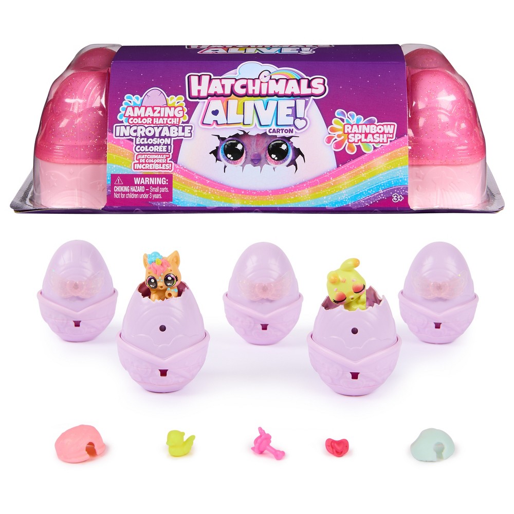 Photos - Doll Spin Master Hatchimals Alive Rainbow Splash Carton 