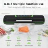 FUFU&GAGA Black&Green 60KPA+110W Vacuum Sealer: 8 - in - 1 Multifunctional with LED Touchscreen & Built - in Cutter - 3 of 4