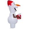 Gemmy Christmas Airblown Inflatable Holiday Olaf Disney, 3.5 ft Tall, Multicolored - 4 of 4
