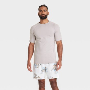 Men's Short Sleeve   Rash Guard Top - Goodfellow & Co™ Gray - 1 of 3