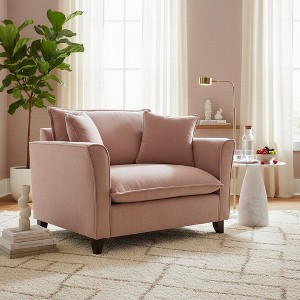Polibi Oversized Armchair with Rubberwood Legs - 1 of 4