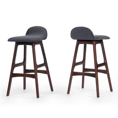 NicBex Set of 2 Bar Stools for Kitchen Island,Modern Counter Height Bar Stools with Low Back,Bar Chairs for Dining Rooms,Kitchens