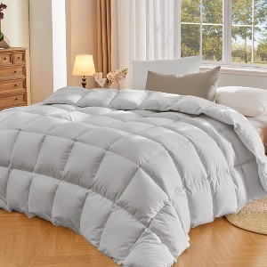 Inhand Down Feather Fiber Comforter - All Season Luxury Duvet Insert, Warm Fluffy Comforter with Premium Cover - 1 of 4