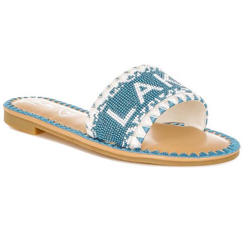 Обувь London Rag Womens Beaded Lake Como Flat Slip Ons 7