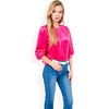 Anna-Kaci Women's Velvet Long Sleeve Top with Puff Shoulders - 3 of 4
