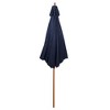 Northlight 9ft Outdoor Patio Market Umbrella with Wooden Pole, Navy Blue - 4 of 4