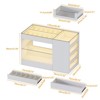 PAKASEPT Closet Island with Drawers, Wardrobe Armoire Bedroom Island with Glass Tabletop, Lights&Jewelry Organizer, 8 Drawer and 2 Shelf - 2 of 4