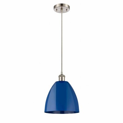 Plymouth Dome - 1 Light Cord Hung Mini Pendant In Industrial Style-12.88 Inches Tall and 9 Inches Wide