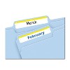 Avery Print or Write File Folder Labels 11/16 x 3 7/16 White/Yellow Bar 252/Pack 05209 - 3 of 4