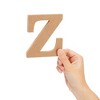 Juvale 52-Piece Wooden A-Z Alphabet 3D Letters, Wood Letter Blocks, Painting Activity for Kids, DIY Crafts, 3D Letters for Home Wall Decor, 4.3 inches - 3 of 4