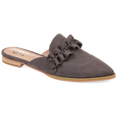 Journee Collection Womens Kessie Slip On Pointed Toe Mules Flats