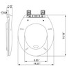 Elongated Toilet Seat, Slow Close Toilet Cover Seat for Easy Clean and Stain-Resistant, Plastic Toilet Seat with Cover, Quick-Release Hinges - 2 of 4