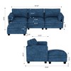 TiramisuBest Sofas 2/4/6 Seater Comfy Couch Mid Century Modern Pocket Spring Solid Wood Frame for Apartment Bedroom - 4 of 4