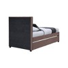 Meridian Furniture,Hudson Vegan Leather Twin Trundle Bed - 4 of 4