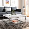 Malone High Gloss Coffee Table - White/chrome - Safavieh : Target