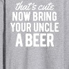 Men's - Instant Message - That's Cute Now Bring Your Uncle A Beer Long Sleeve Graphic T-Shirt - 2 of 4