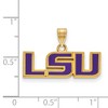 Black Bow Jewelry 14k Yellow Gold Plated Sterling Silver Louisiana State Fighting Tigers NCAA Small Pendant - 2 of 3