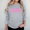 Simply Sage Market Women's Graphic Sweatshirt Be Mine Distressed Checkered - 2 of 3