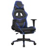 vidaXL Massage Gaming Chair with Footrest Black&Blue Faux Leather - 2 of 4