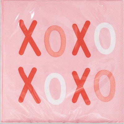 Valentine's Day 30ct XOXO Red Lunch Napkin - Spritz™