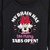 Women's - Disney - Minnie Mouse Brain Has Too Many Tabs Open Lightweight French Terry Slouchy - 2 of 4