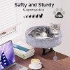 Itopfox Cat Desk Bed with 360° Rotation & Adjustable Height, Soft Faux Fur Mat, Supports 44 lbs Modern Indoor Cat Nest for Office Desks & Game Tables - 4 of 4