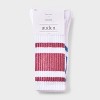 Women's Varsity Stripe Ribbed Cushioned 3pk Crew Socks - Auden™ - 2 of 3