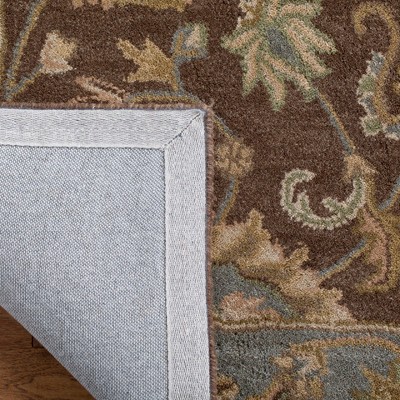 Heritage 2' x 3' Brown and Blue Hand-Tufted Wool Area Rug