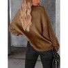 Women's Ribbed Knit Sweater Long Sleeve Crewneck Pullover Casual Winter Top - 3 of 4