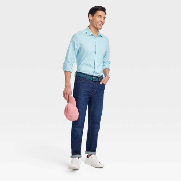 Camisa formal de manga larga de botones para hombre - Goodfellow & Co™ 3