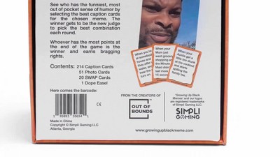 Out Of Bounds Growing Up Black Memes – Partyspiel Für Erwachsene Ab 17, Mit 285 Karten