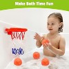 Kids Bathtub Basketball Hoop Mold Free with Suction Cup and 3 No Hole Balls Shower Toys for Toddlers - 4 of 4
