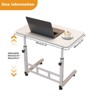 Standing Desk with Wheels,Small  Stand Up Desk, Adjustable Height Computer Workstation,Mobile Portable Rolling Laptop PC Table - 3 of 4