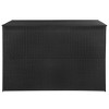 vidaXL Outdoor Storage Box Black PE Rattan, Powder-Coated Steel - 3 of 4
